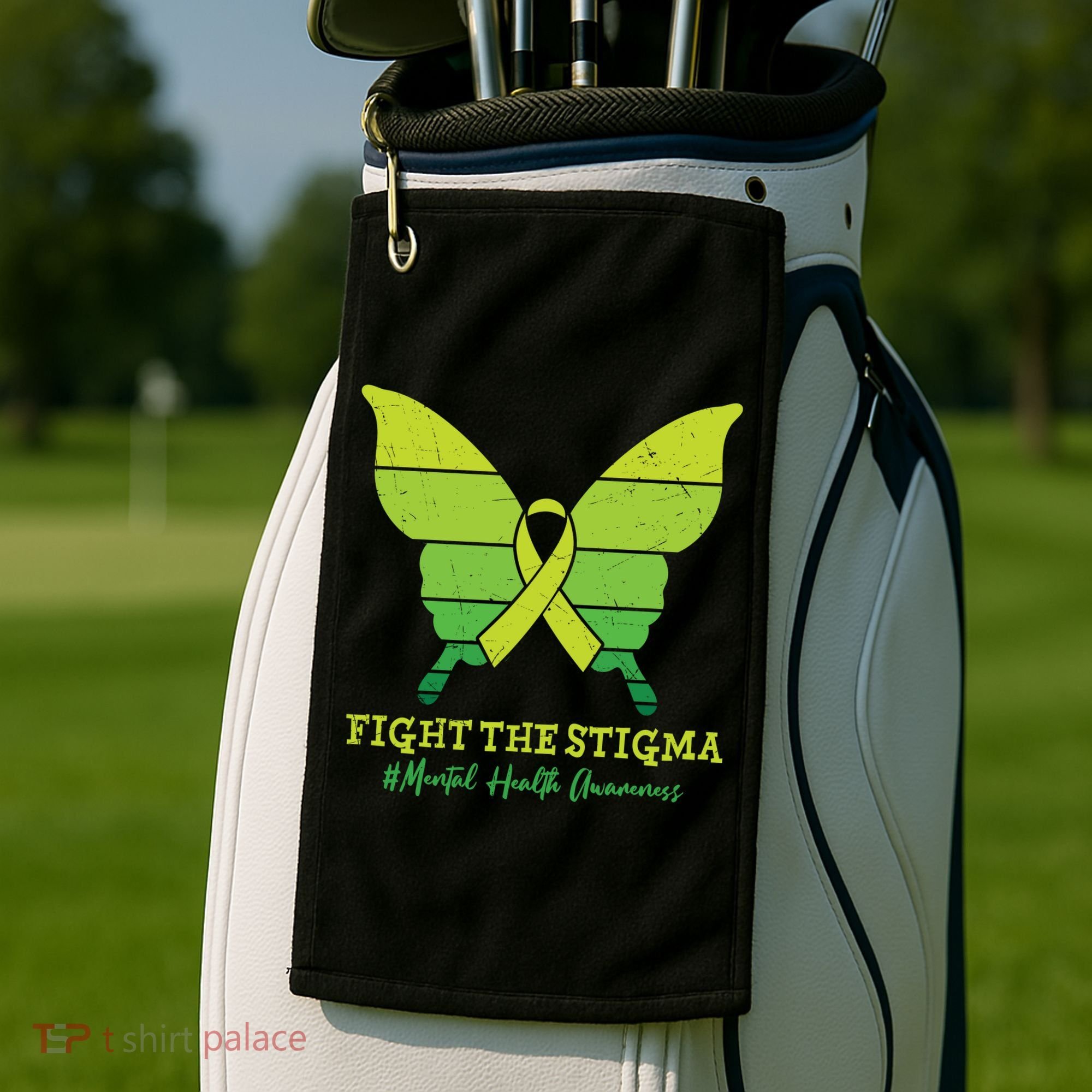 Fight The Stigma Mental Health Awareness Golf Towel