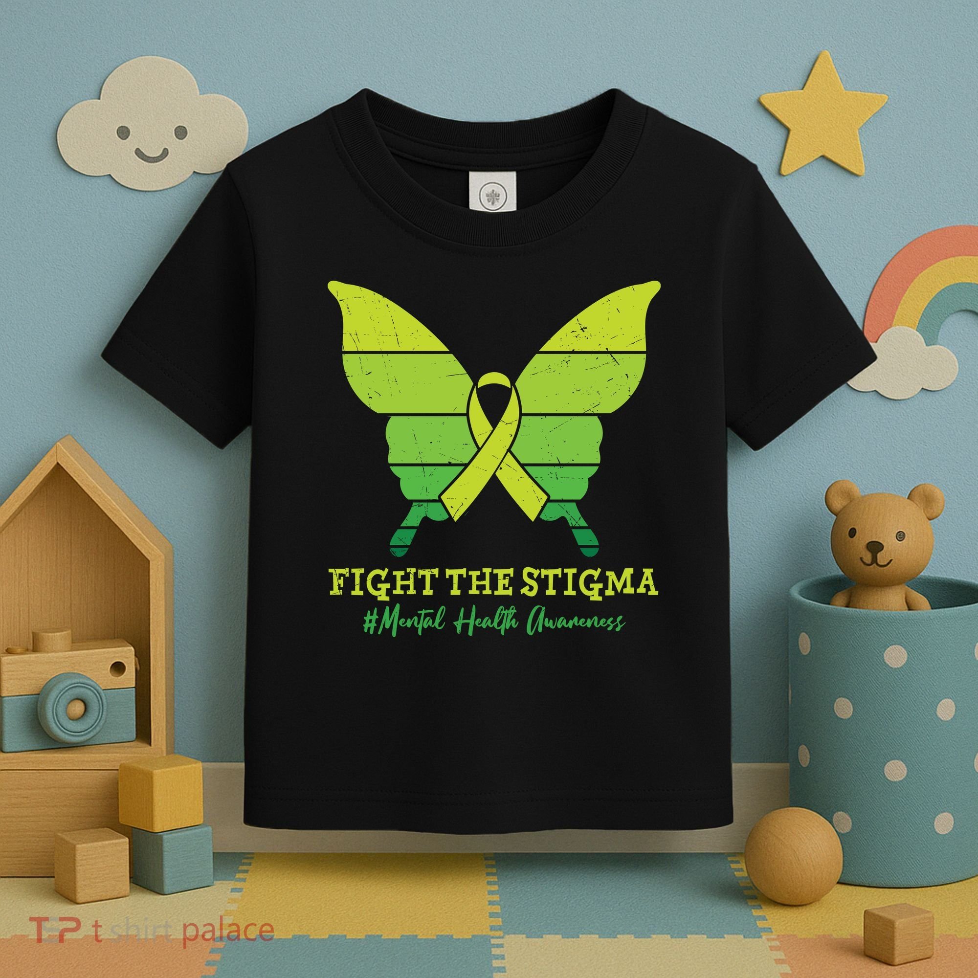 Fight The Stigma Mental Health Awareness Toddler T-Shirt