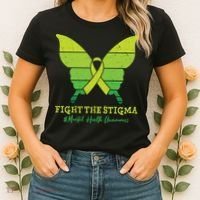 Fight The Stigma Mental Health Awareness Women's T-Shirt thumb 2