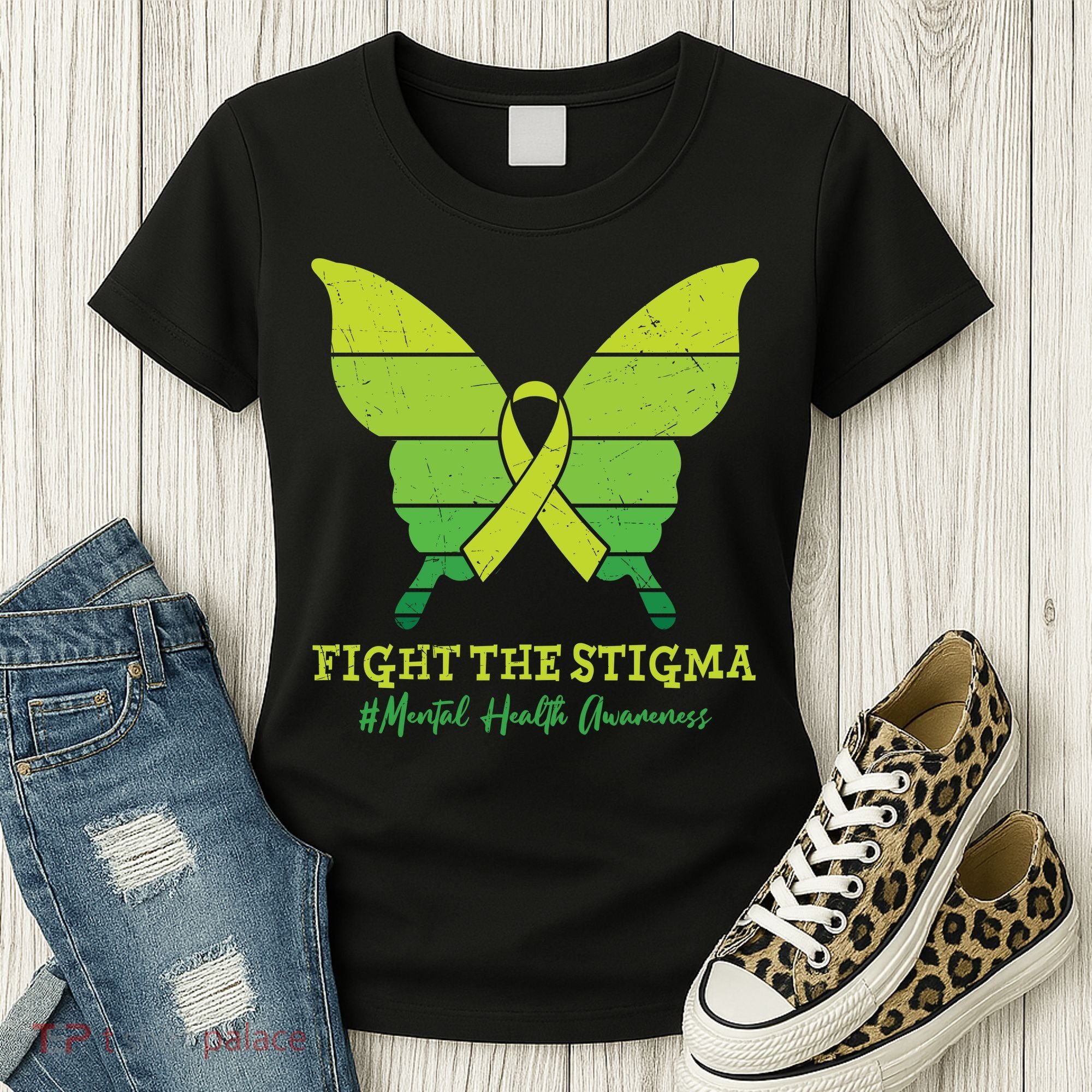 Fight The Stigma Mental Health Awareness Women's T-Shirt