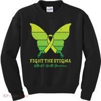 Fight The Stigma Mental Health Awareness Kids Sweatshirt thumb 0