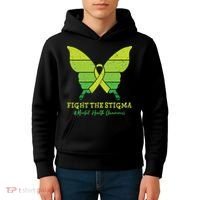 Fight The Stigma Mental Health Awareness Kids Hoodie thumb 4