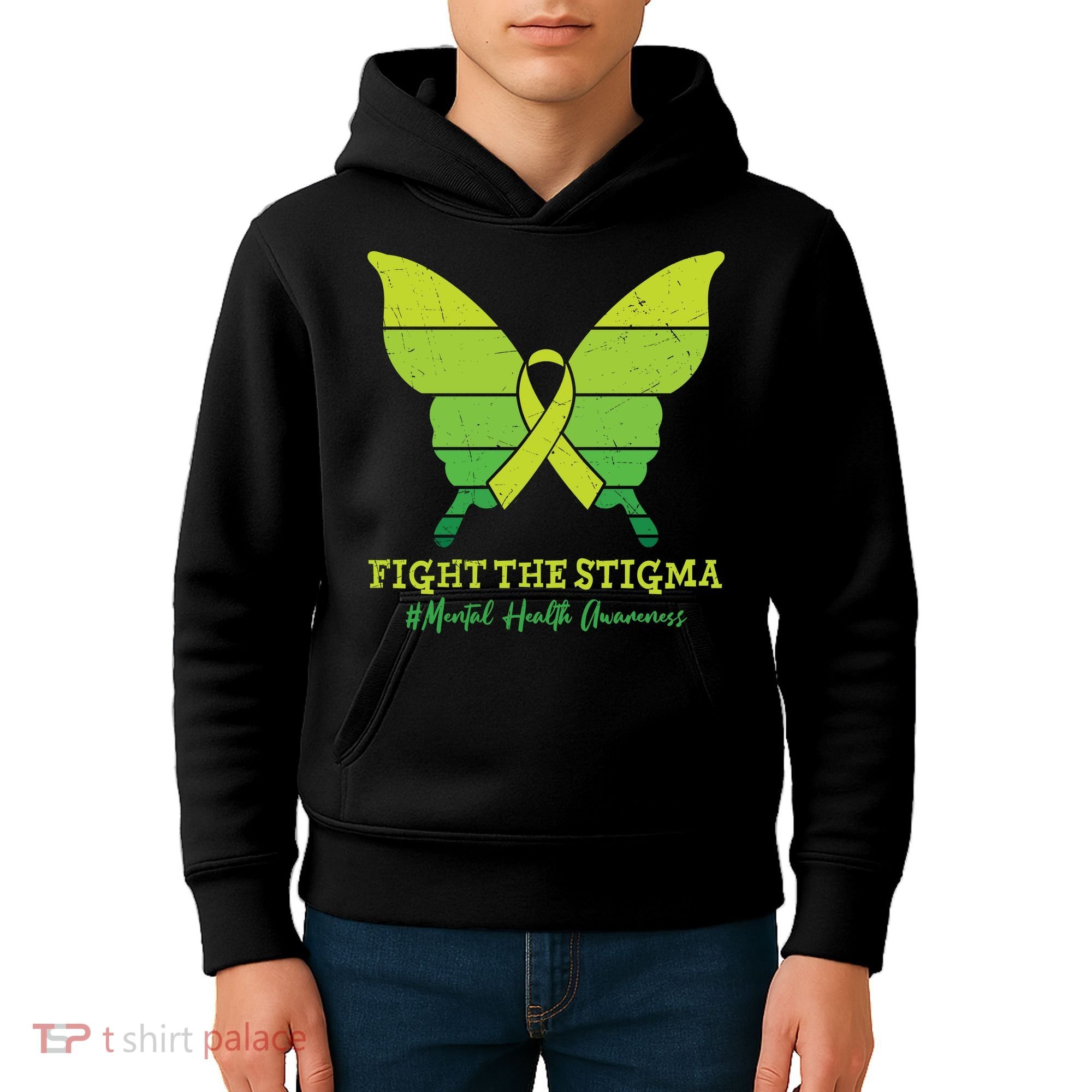 Fight The Stigma Mental Health Awareness Kids Hoodie