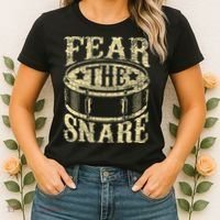 Fear The Snare Drum Drummer Percussionist Drumming Lover Women's T-Shirt thumb 2
