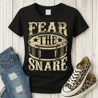 Fear The Snare Drum Drummer Percussionist Drumming Lover Women's T-Shirt thumb 3