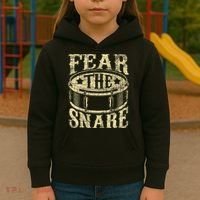 Fear The Snare Drum Drummer Percussionist Drumming Lover Kids Hoodie thumb 3