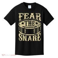 Fear The Snare Drum Drummer Percussionist Drumming Lover Kids T-Shirt thumb 0