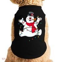 Frosty The Snowman Christmas Lights Portrait T Doggie Tank thumb 0