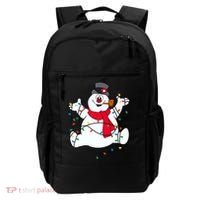 Frosty The Snowman Christmas Lights Portrait T Backpack thumb 0