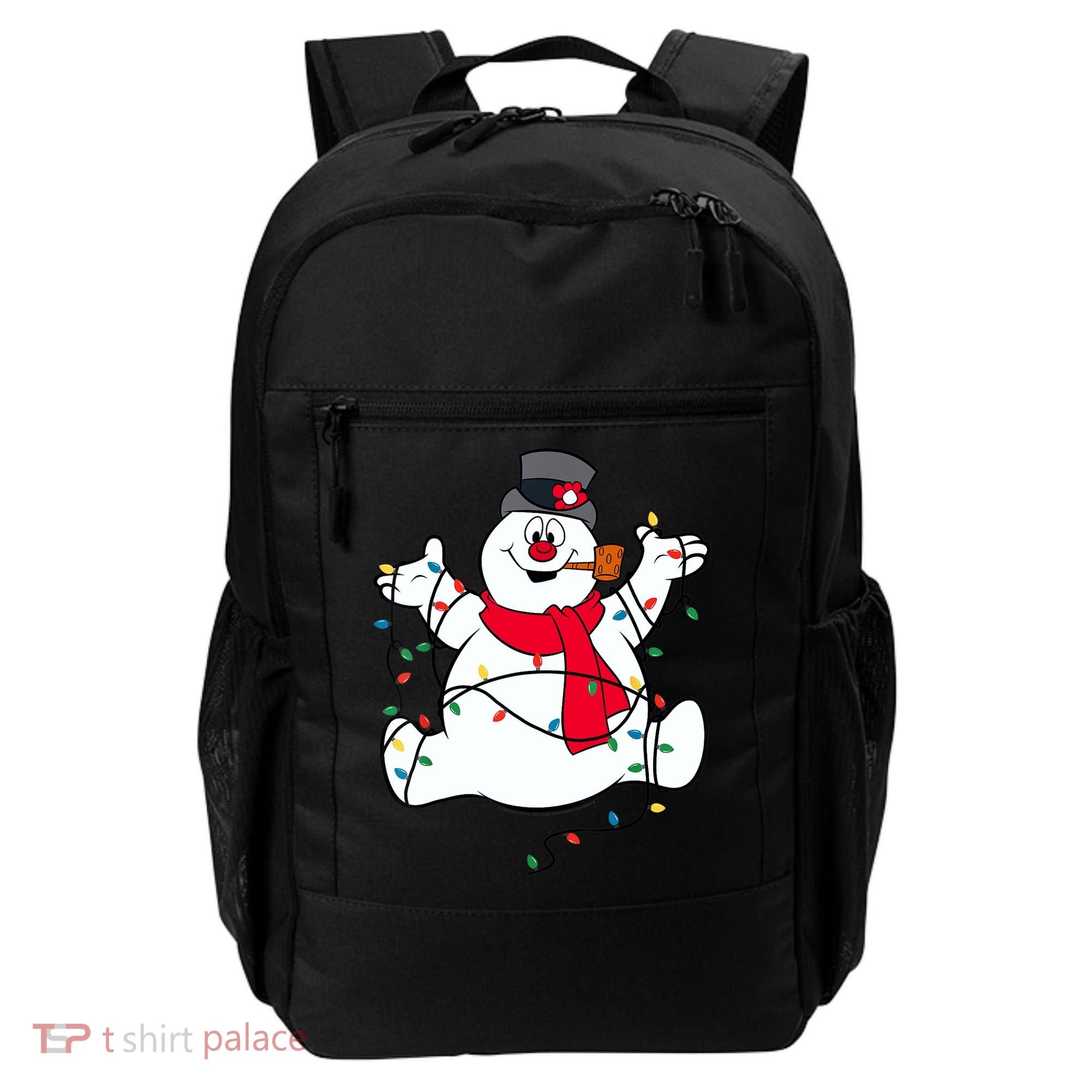 Frosty The Snowman Christmas Lights Portrait T Backpack