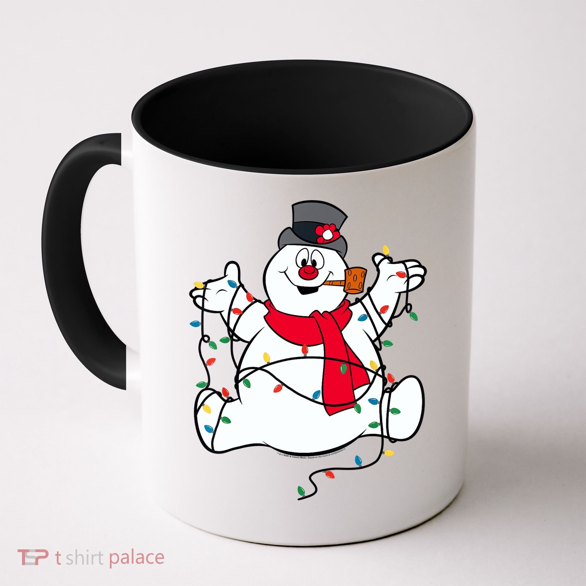 Frosty The Snowman Christmas Lights Portrait T Coffee Mug