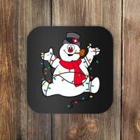Frosty The Snowman Christmas Lights Portrait T Coaster thumb 0