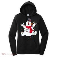 Frosty The Snowman Christmas Lights Portrait T Women's Hoodie thumb 0