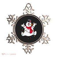 Frosty The Snowman Christmas Lights Portrait T Ornament thumb 0