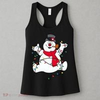 Frosty The Snowman Christmas Lights Portrait T Women's Tank Top thumb 3