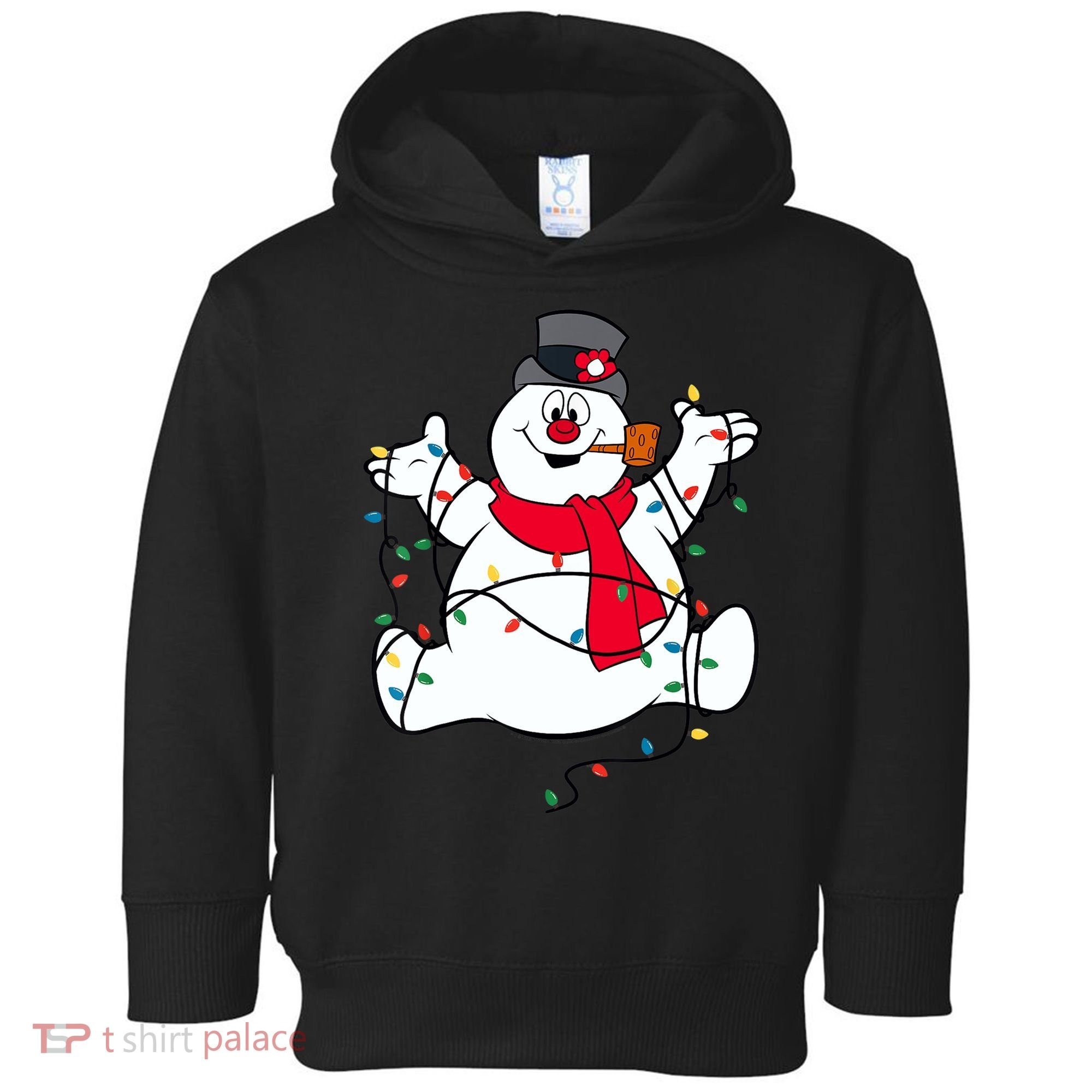 Frosty The Snowman Christmas Lights Portrait T Toddler Hoodie