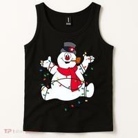 Frosty The Snowman Christmas Lights Portrait T Tank Top thumb 2