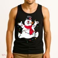 Frosty The Snowman Christmas Lights Portrait T Tank Top thumb 3