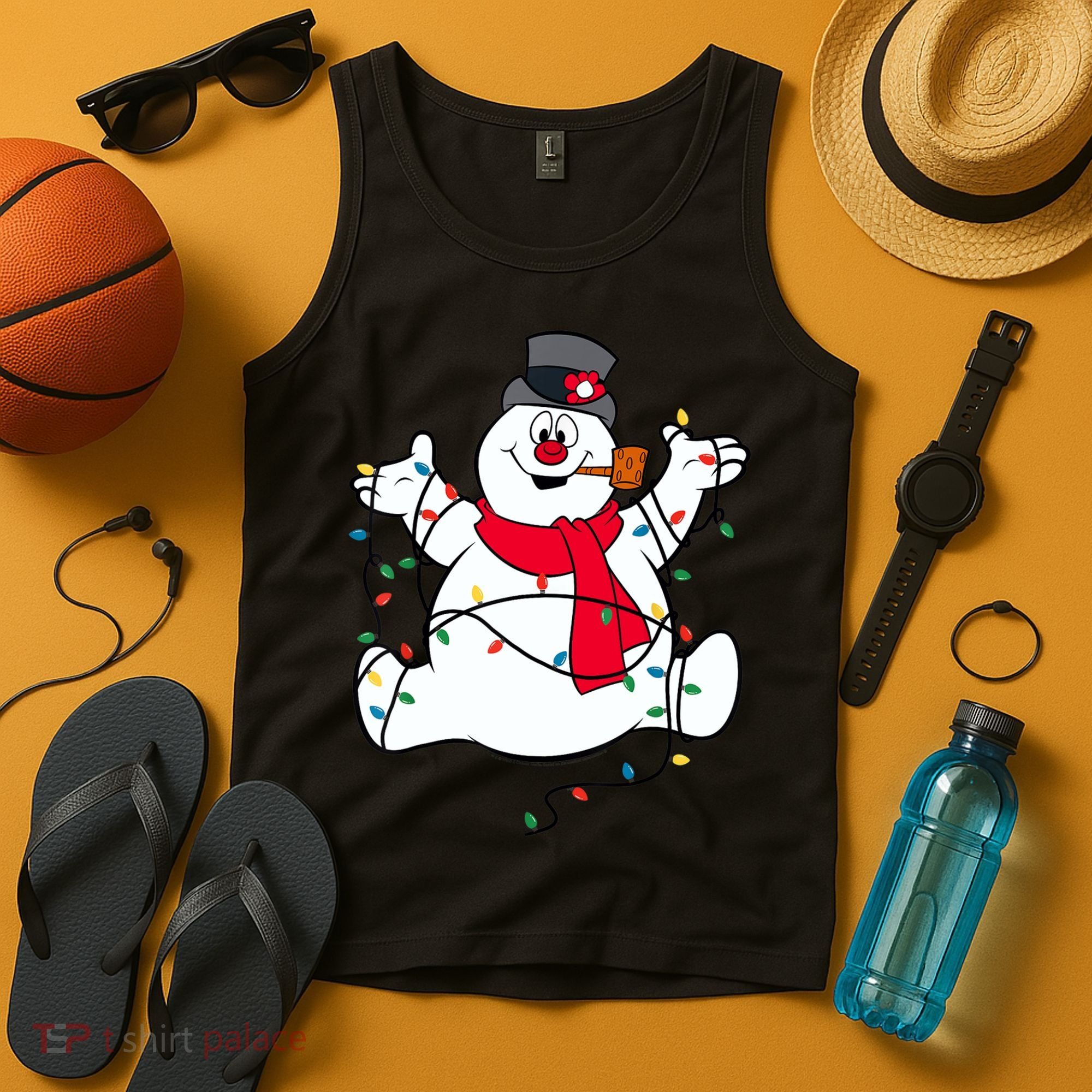Frosty The Snowman Christmas Lights Portrait T Tank Top