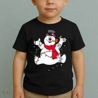 Frosty The Snowman Christmas Lights Portrait T Toddler T-Shirt thumb 2