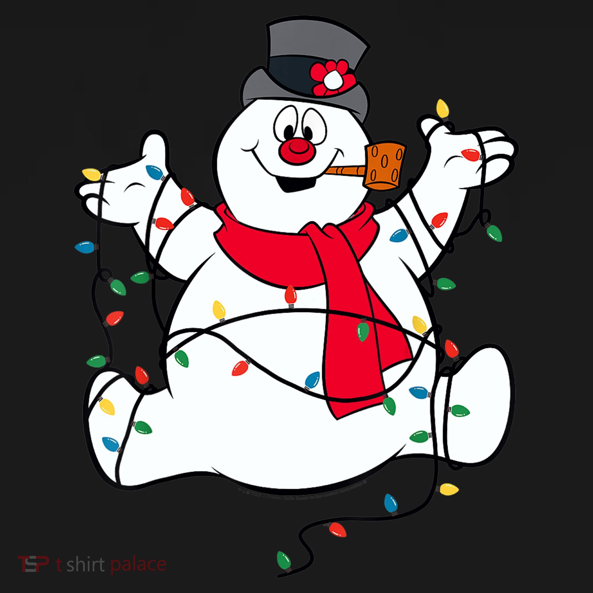 Frosty The Snowman Christmas Lights Portrait T Kids Sweatshirt