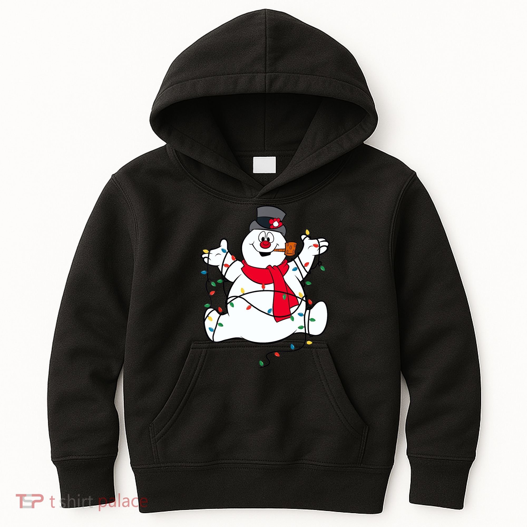 Frosty The Snowman Christmas Lights Portrait T Kids Hoodie