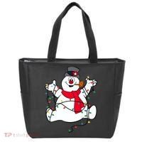 Frosty The Snowman Christmas Lights Portrait T Tote Bag thumb 0