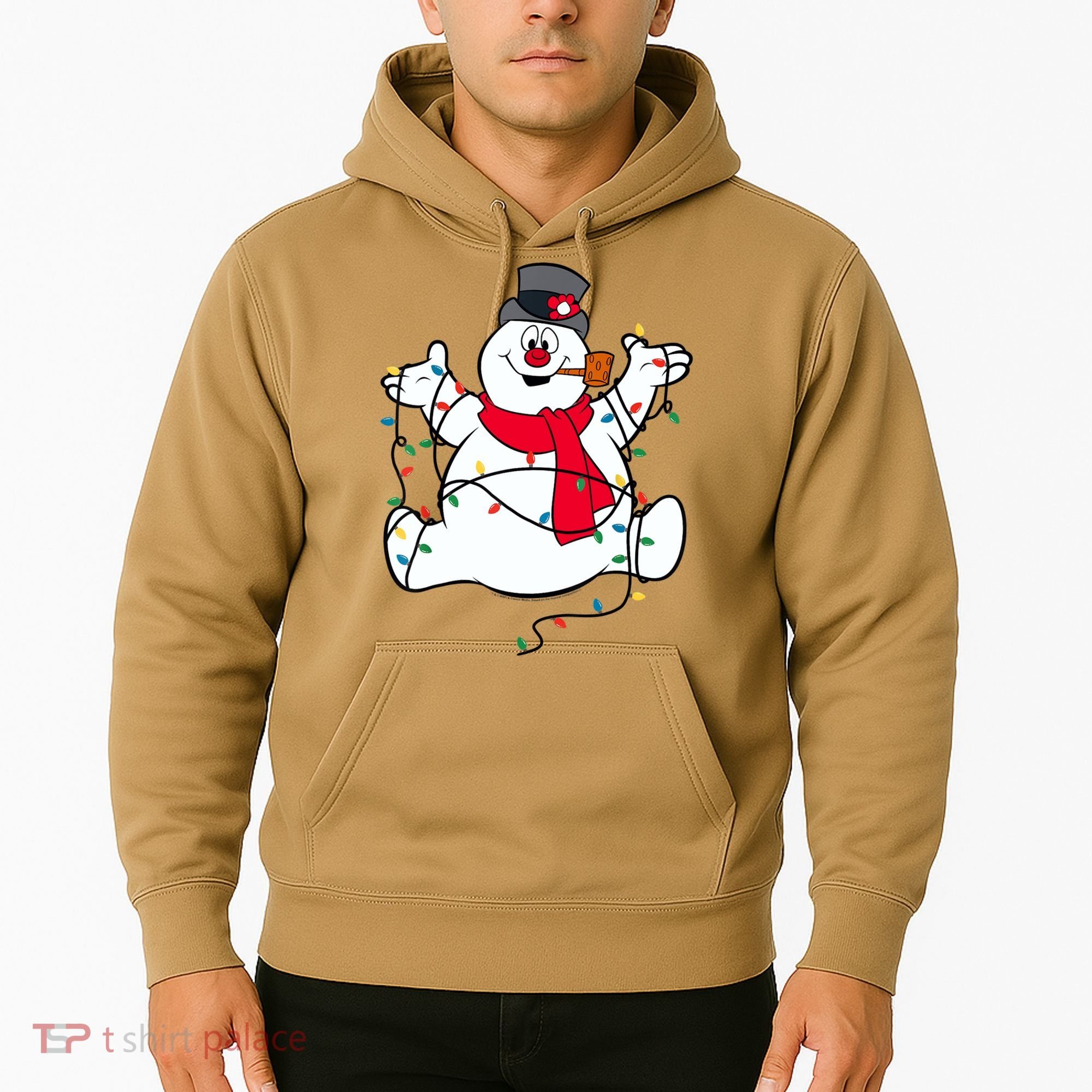 Frosty The Snowman Christmas Lights Portrait T Hoodie