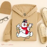 Frosty The Snowman Christmas Lights Portrait T Hoodie thumb 4