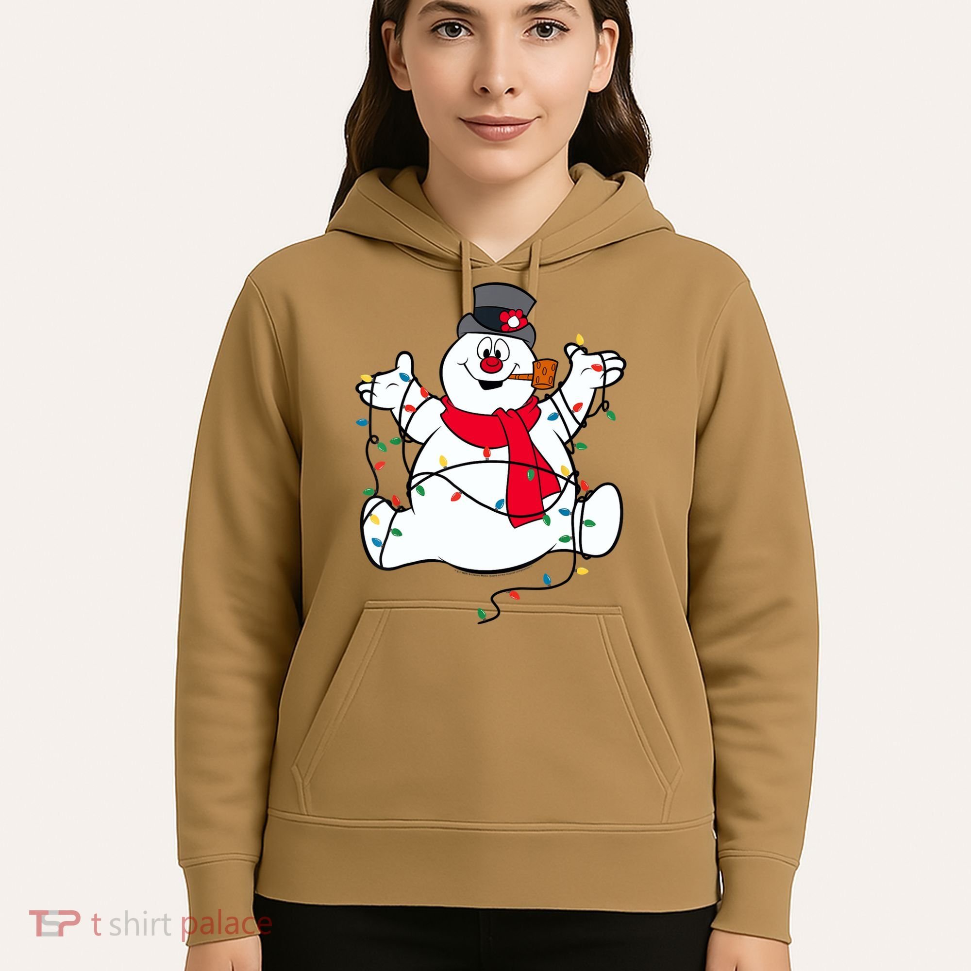 Frosty The Snowman Christmas Lights Portrait T Hoodie