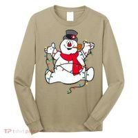 Frosty The Snowman Christmas Lights Portrait T Long Sleeve Shirt thumb 0