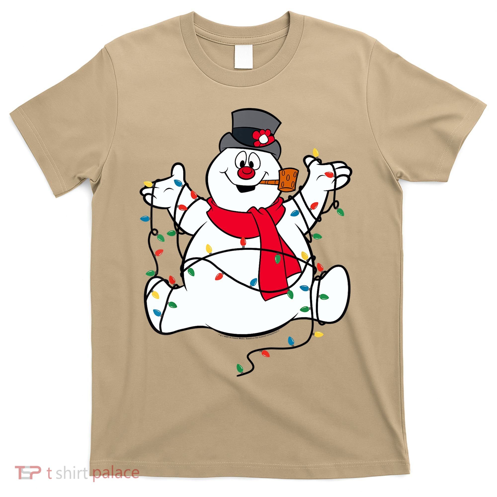 Frosty The Snowman Christmas Lights Portrait T T-Shirt