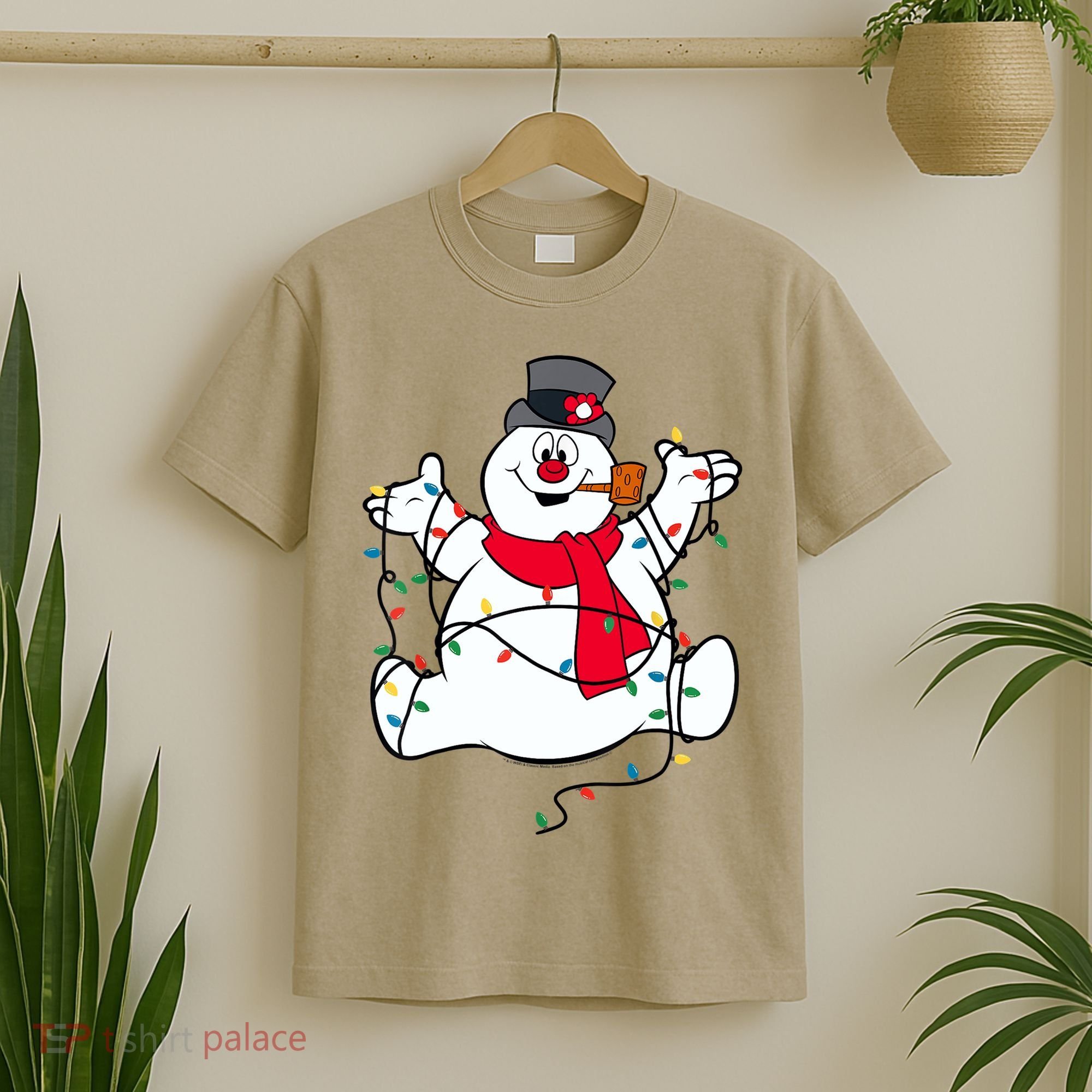 Frosty The Snowman Christmas Lights Portrait T T-Shirt