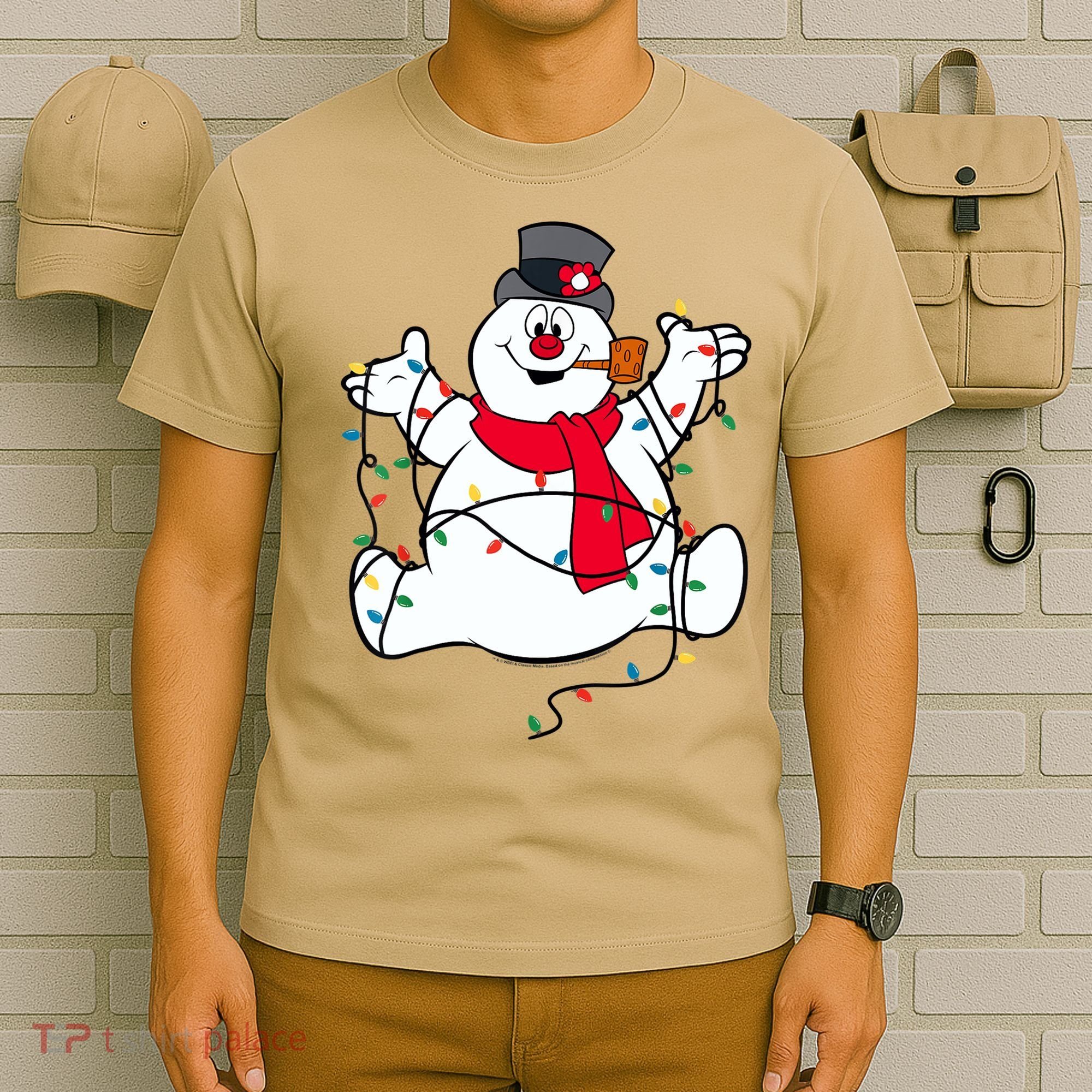 Frosty The Snowman Christmas Lights Portrait T T-Shirt