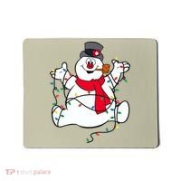 Frosty The Snowman Christmas Lights Portrait T Mousepad thumb 0
