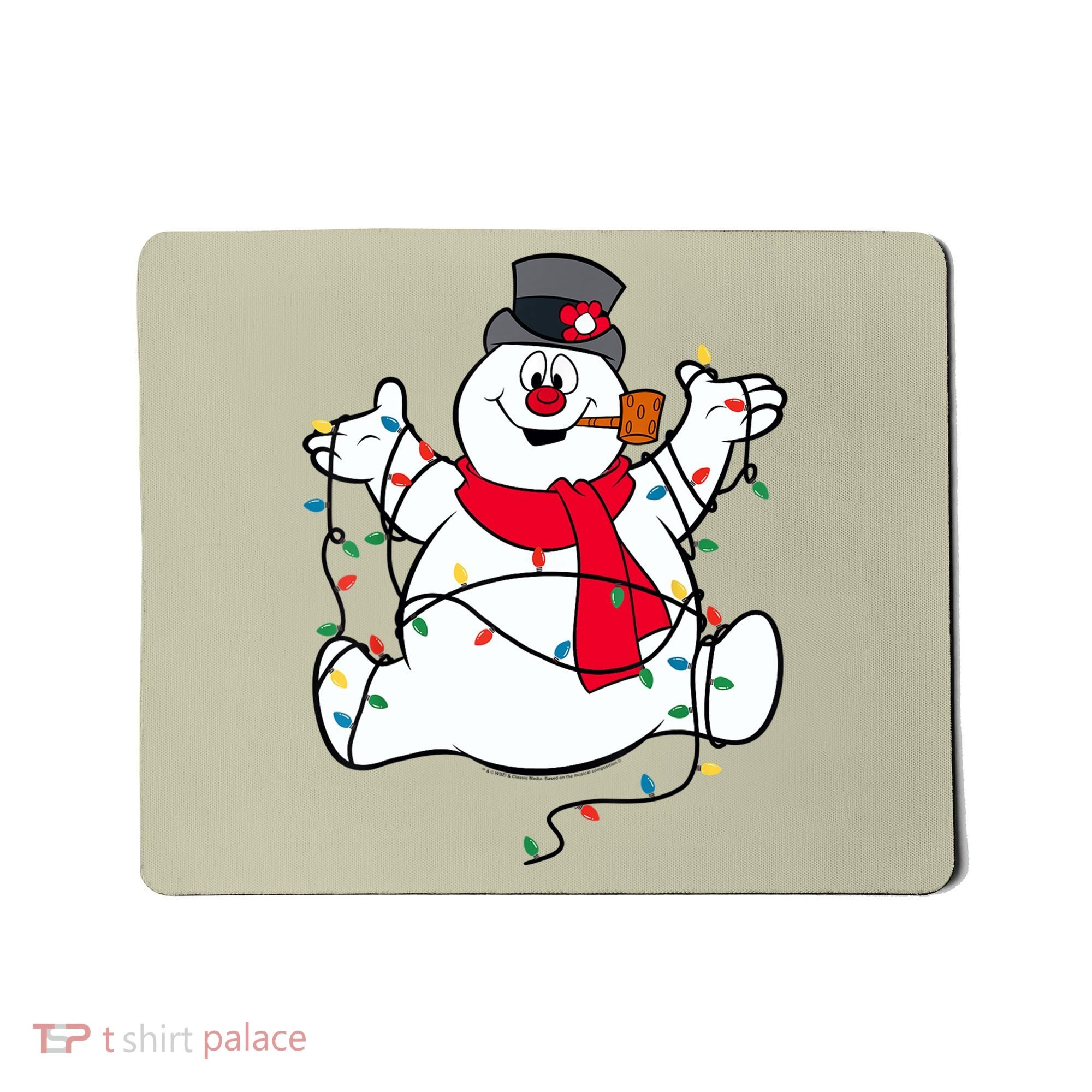 Frosty The Snowman Christmas Lights Portrait T Mousepad