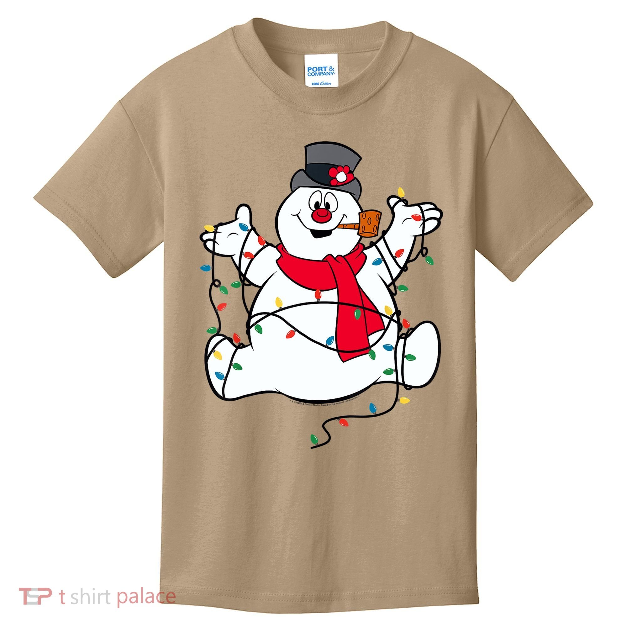 Frosty The Snowman Christmas Lights Portrait T Kids T-Shirt
