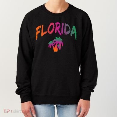Florida The Sunshine State Tie Dye Text Print Classic Women's Sweatshirt