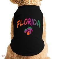 Florida The Sunshine State Tie Dye Text Print Classic Doggie Tank thumb 0