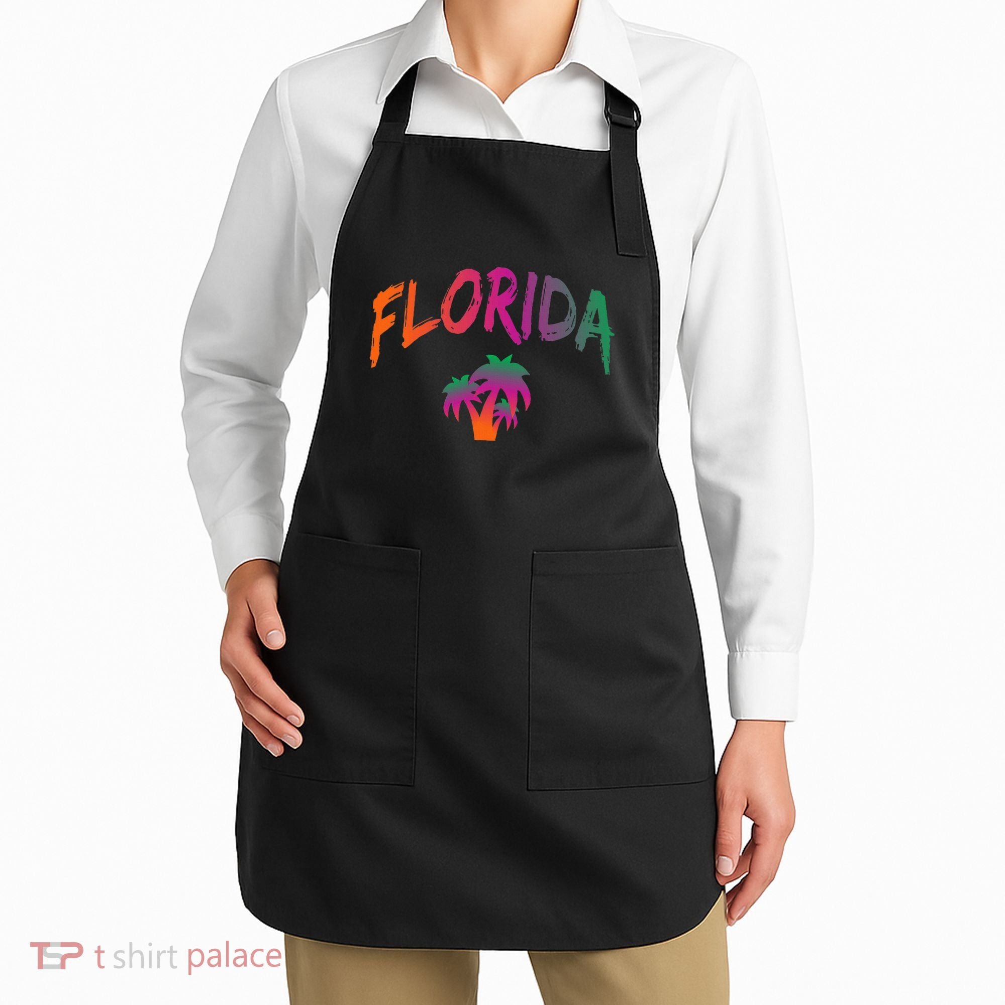 Florida The Sunshine State Tie Dye Text Print Classic Apron