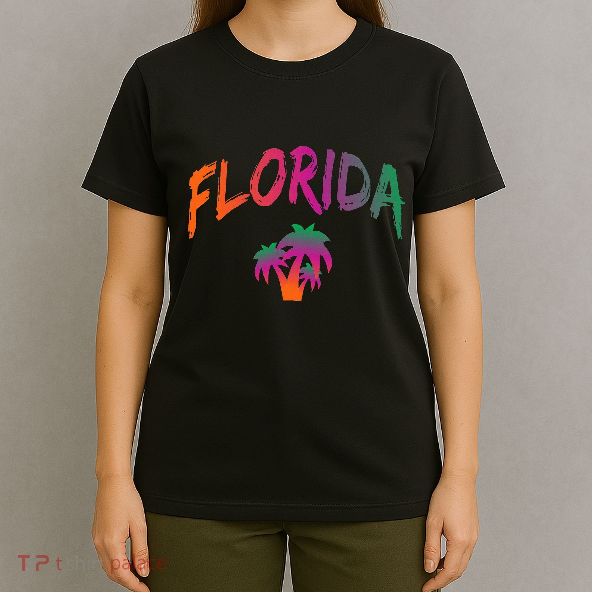 Florida The Sunshine State Tie Dye Text Print Classic T-Shirt