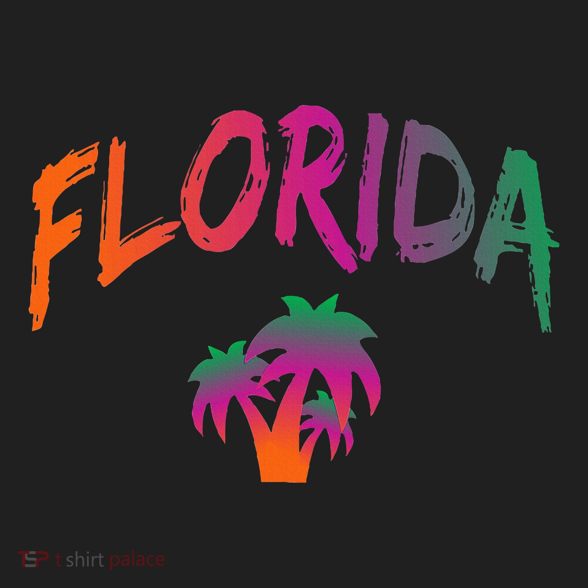 Florida The Sunshine State Tie Dye Text Print Classic Beanie