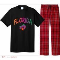 Florida The Sunshine State Tie Dye Text Print Classic Pajama Set thumb 0