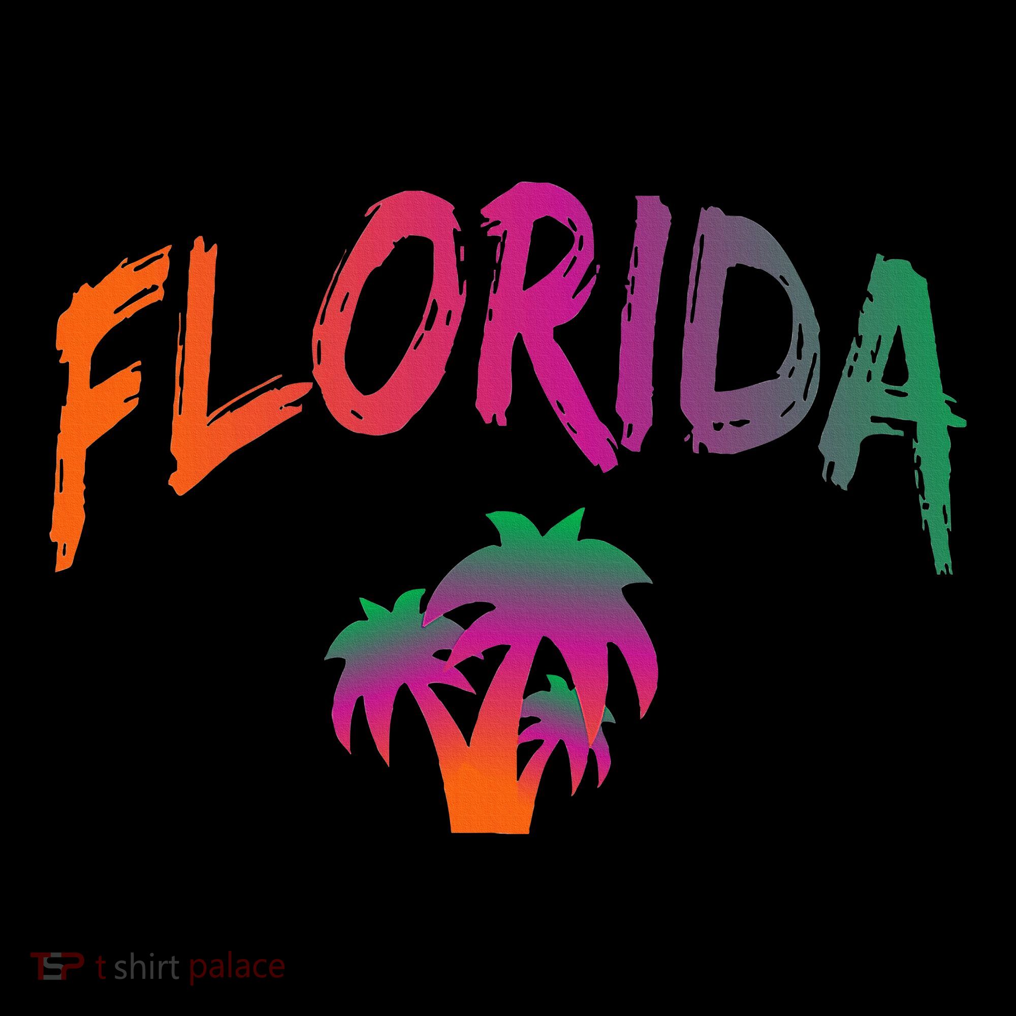 Florida The Sunshine State Tie Dye Text Print Classic Women's Hoodie