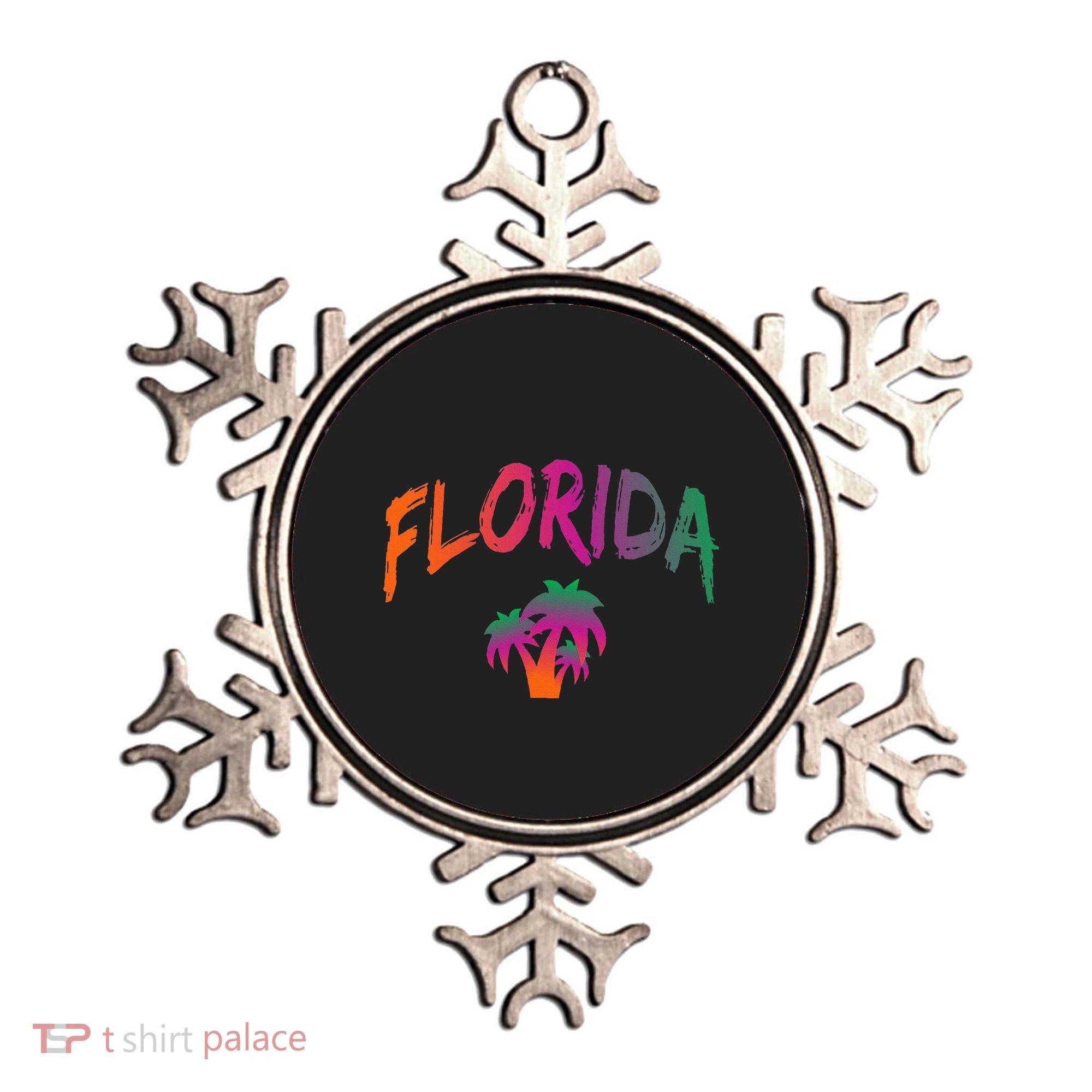 Florida The Sunshine State Tie Dye Text Print Classic Ornament