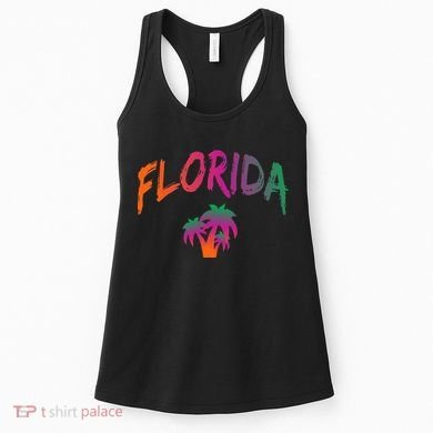 Florida The Sunshine State Tie Dye Text Print Classic Women's Tank Top
