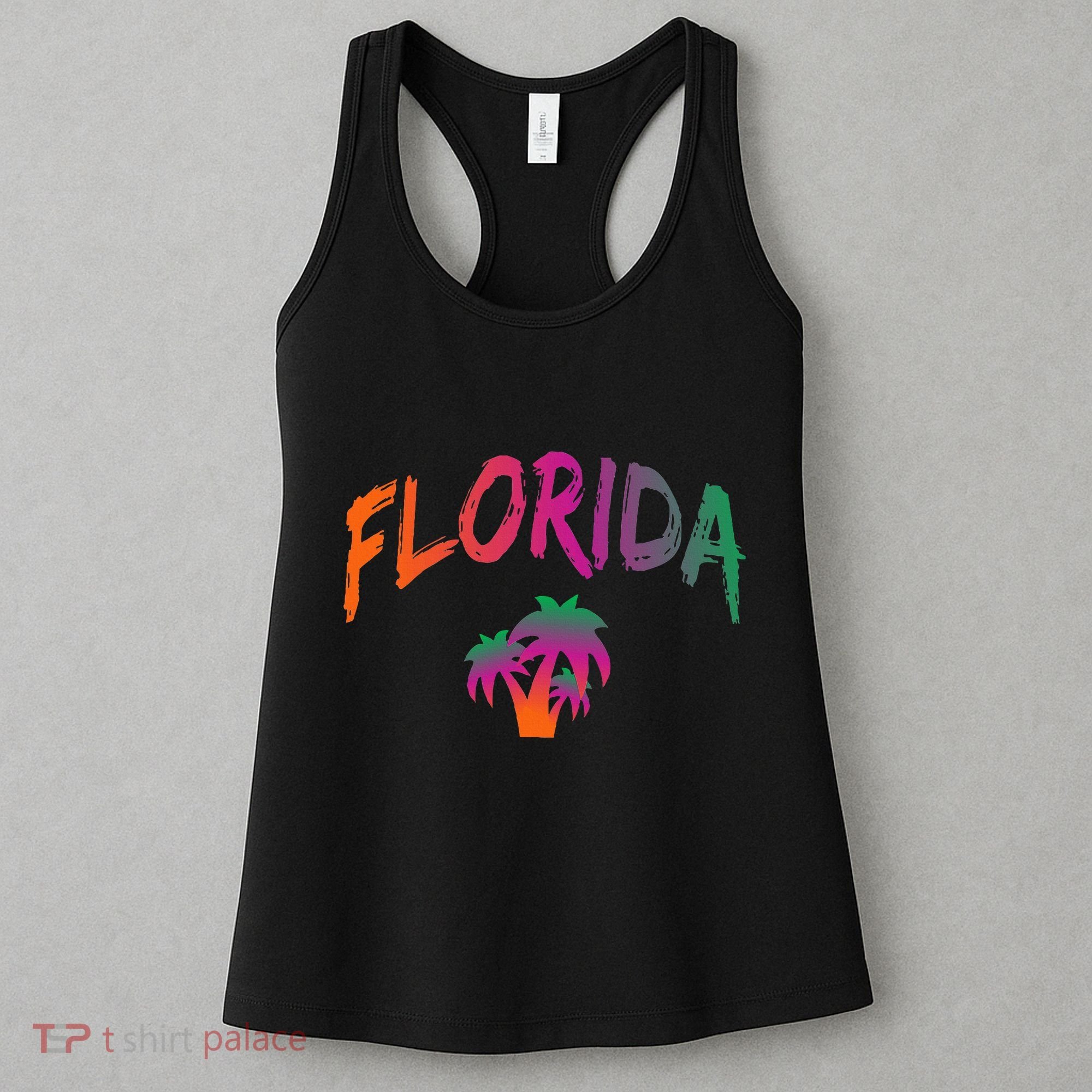 Florida The Sunshine State Tie Dye Text Print Classic Women's Tank Top