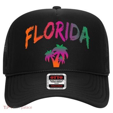 Florida The Sunshine State Tie Dye Text Print Classic Hat