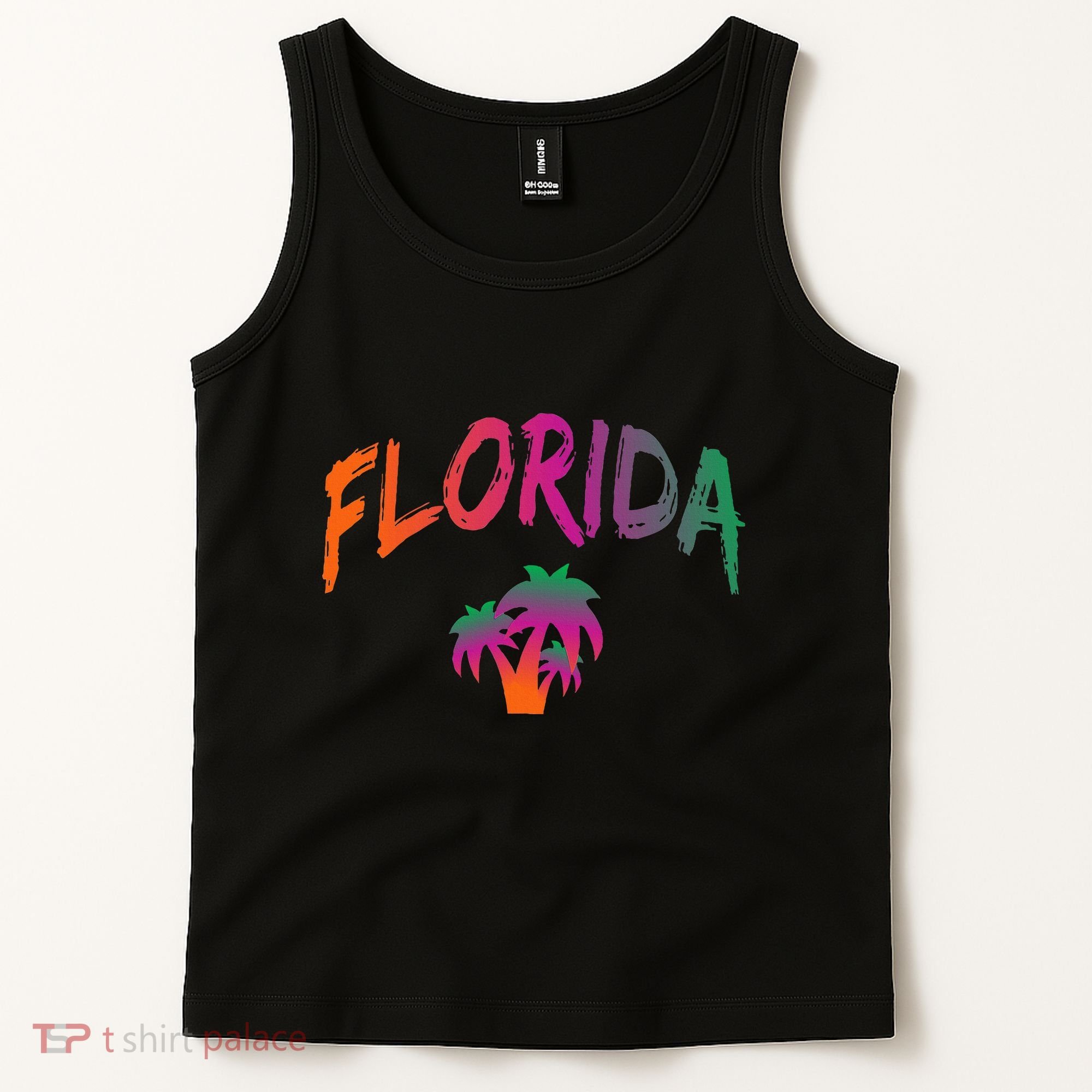 Florida The Sunshine State Tie Dye Text Print Classic Tank Top