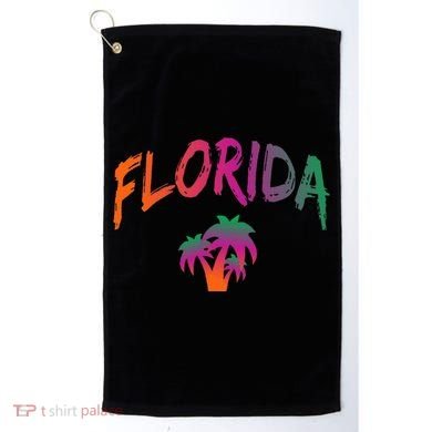 Florida The Sunshine State Tie Dye Text Print Classic Golf Towel